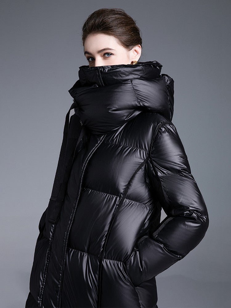 Sadie Hooded Down Puffer Long Coat – Vivian Seven