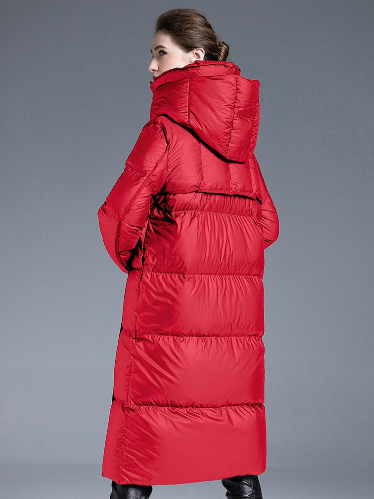 Sadie Hooded Down Puffer Long Coat – Vivian Seven