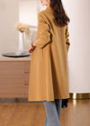 Isabella Belted Spread Collar Double Face Wool Coat