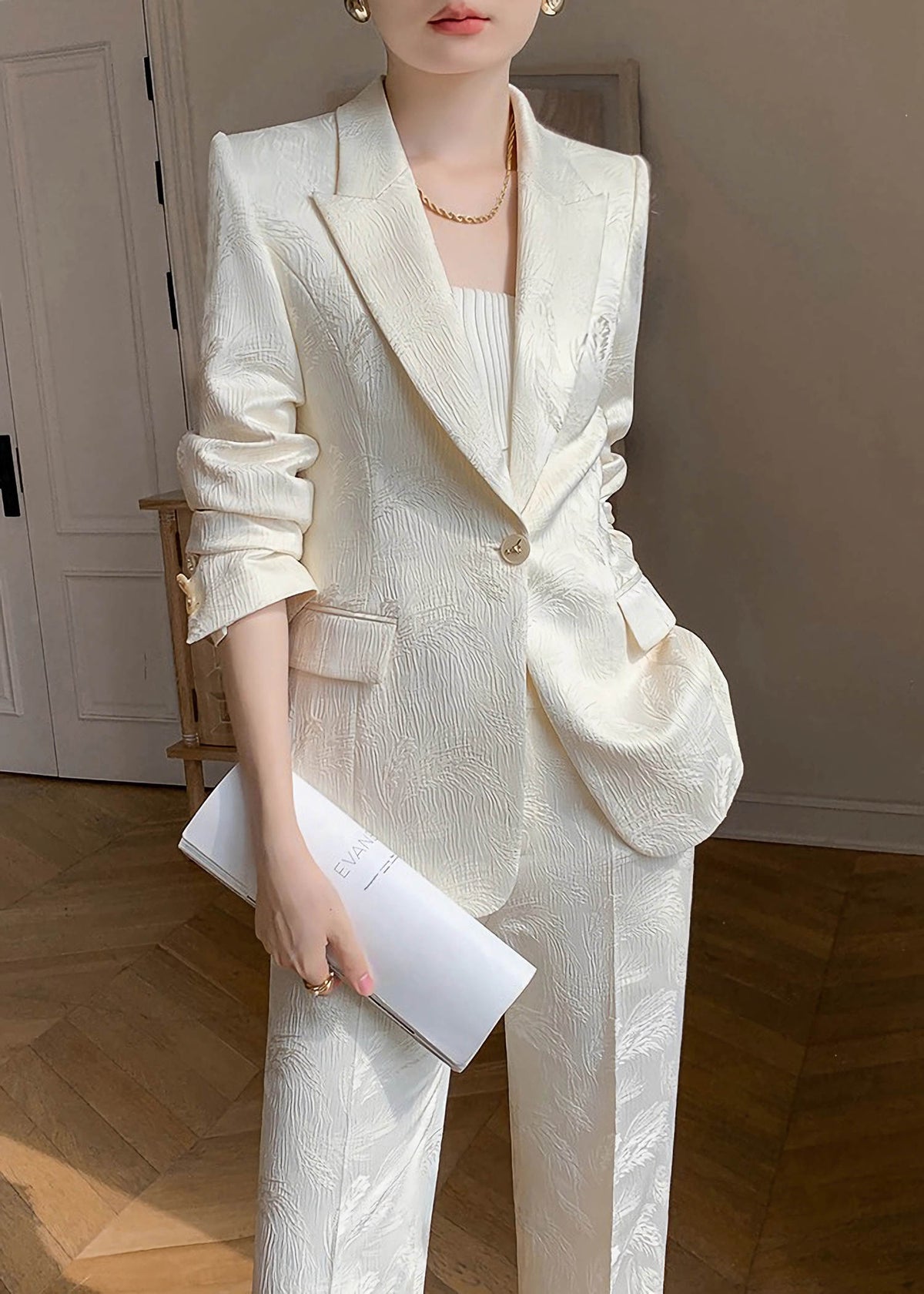 white suit