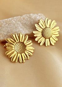 Women's Jewelry Sunflower Statement Stud Earrings