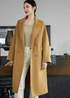 Vivian Seven Women Tasha Double Breasted Belted Long Wool Coat Camel