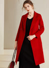 Vivian Seven Women's Juliet Two Button Double Face Wool Coat Red