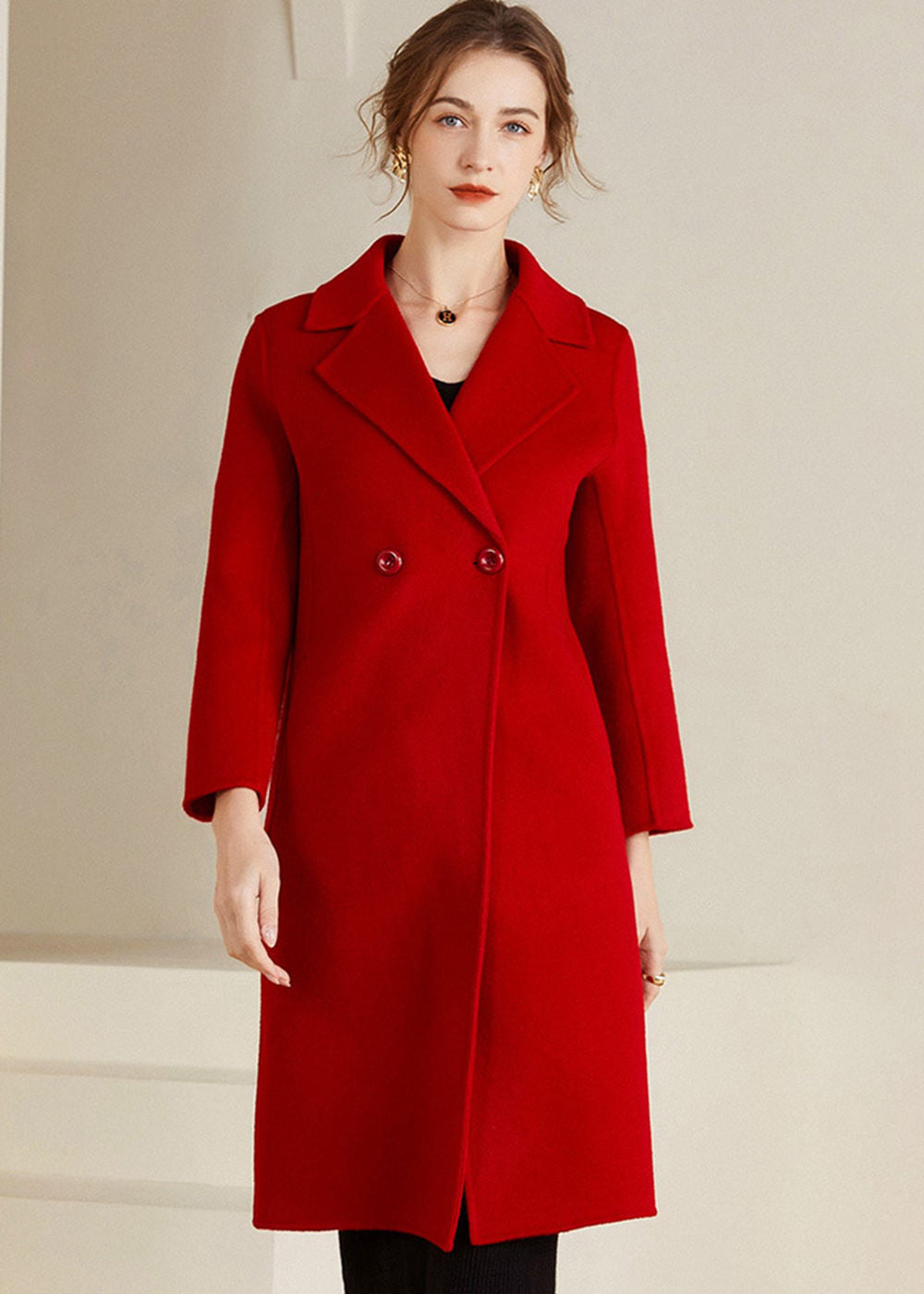 Juliet Two Button Double Face Wool Coat – Vivian Seven