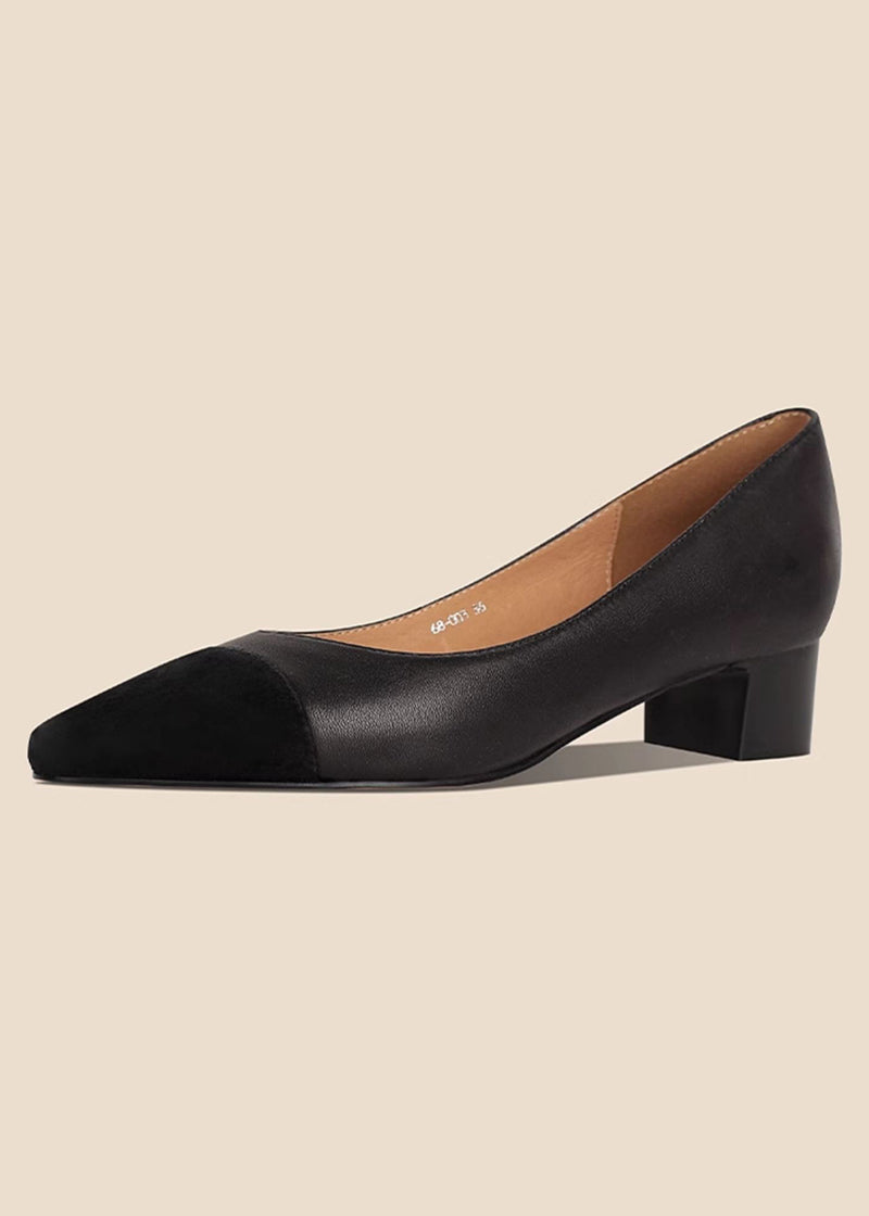 black low heel shoes for women