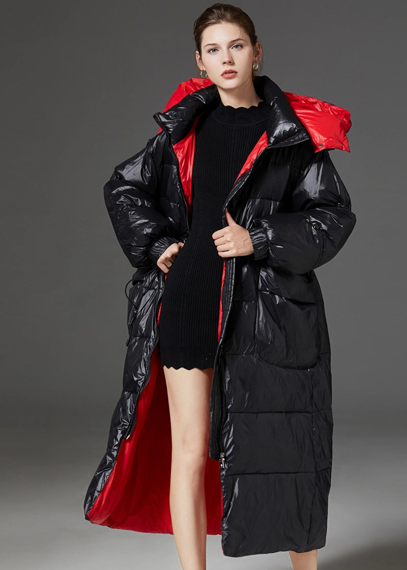 Women's Winter Vania Hooded Quilted Duck Down Puffer Longline Coat