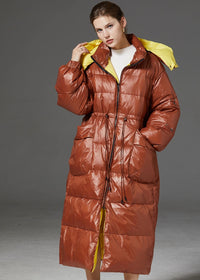 Women's Winter Vania Hooded Quilted Duck Down Puffer Longline Coat