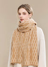 Women's Winter Rhombus Long Wool Scarf