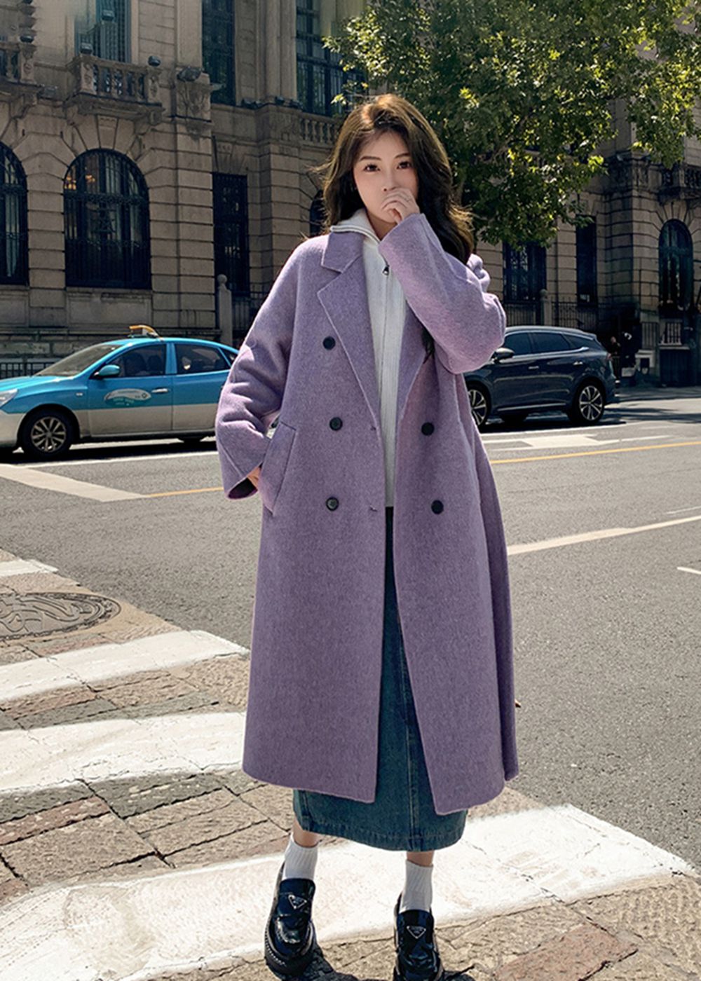 Double Face Wool Blend Coat Women's Outerwear – Vivian Seven