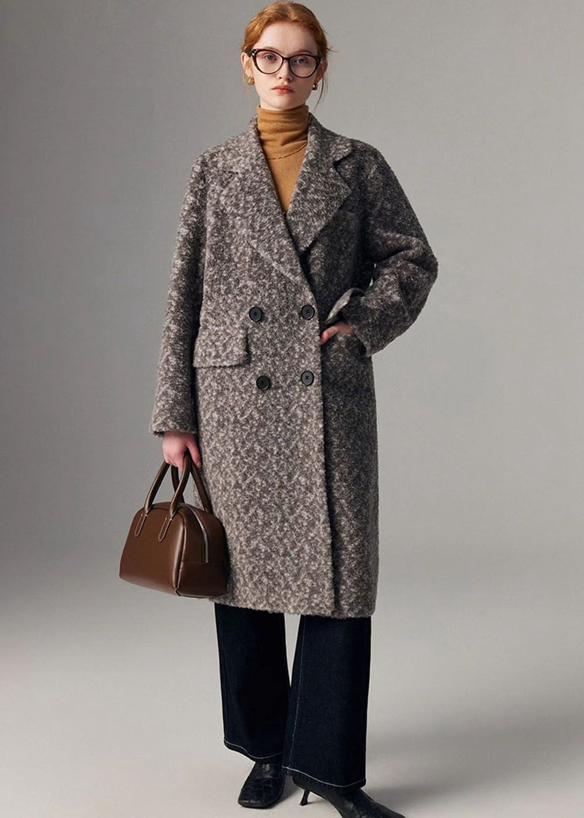 VIVIAN CASHMERE COAT WITH HOOD - SHELL BEACH