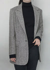 Damen-Blazer mit einem Knopf, korallenfarbener asymmetrischer Blazer-Anzug, grauer Blazer-Anzug, Business-Kleidung, sexy Bürokleidung, Frühlings-Herbst-Anzug, Mantel, Hochzeitsanzug