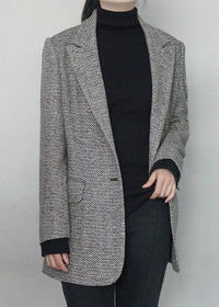 Donne un bottone Blazer, Corallo Asimmetrico Blazer Suit, Grigio Blazer Suit, Abbigliamento Da Lavoro Sexy Ufficio Usura, Primavera Autunno Abito Cappotto, Abito Da Sposa