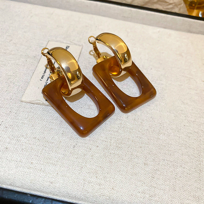 brown earrings