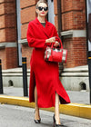 Red Wool Long Coat