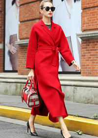 Vivian Seven Women's Red Wool Long Coat