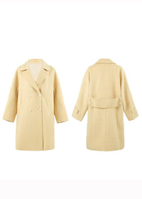 Yellow Double Face Wool Coat