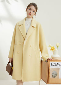 Yellow Double Face Wool Coat