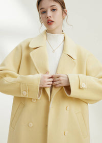 Yellow Double Face Wool Coat