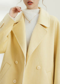 Yellow Double Face Wool Coat