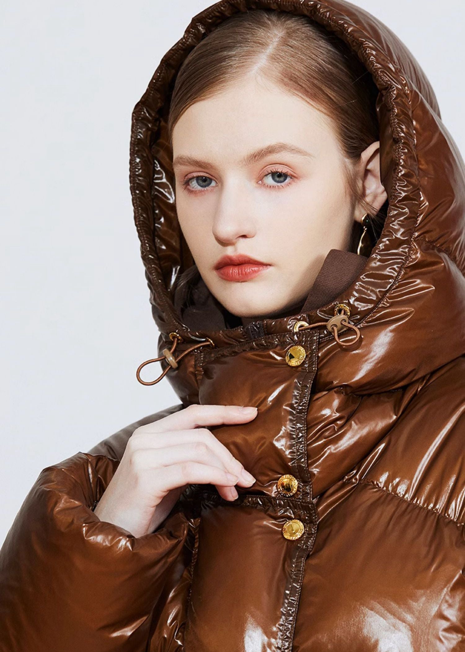 Hooded Thick Down Puffer Coat | Handmade Women Jacket