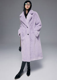 Purple fur jacket