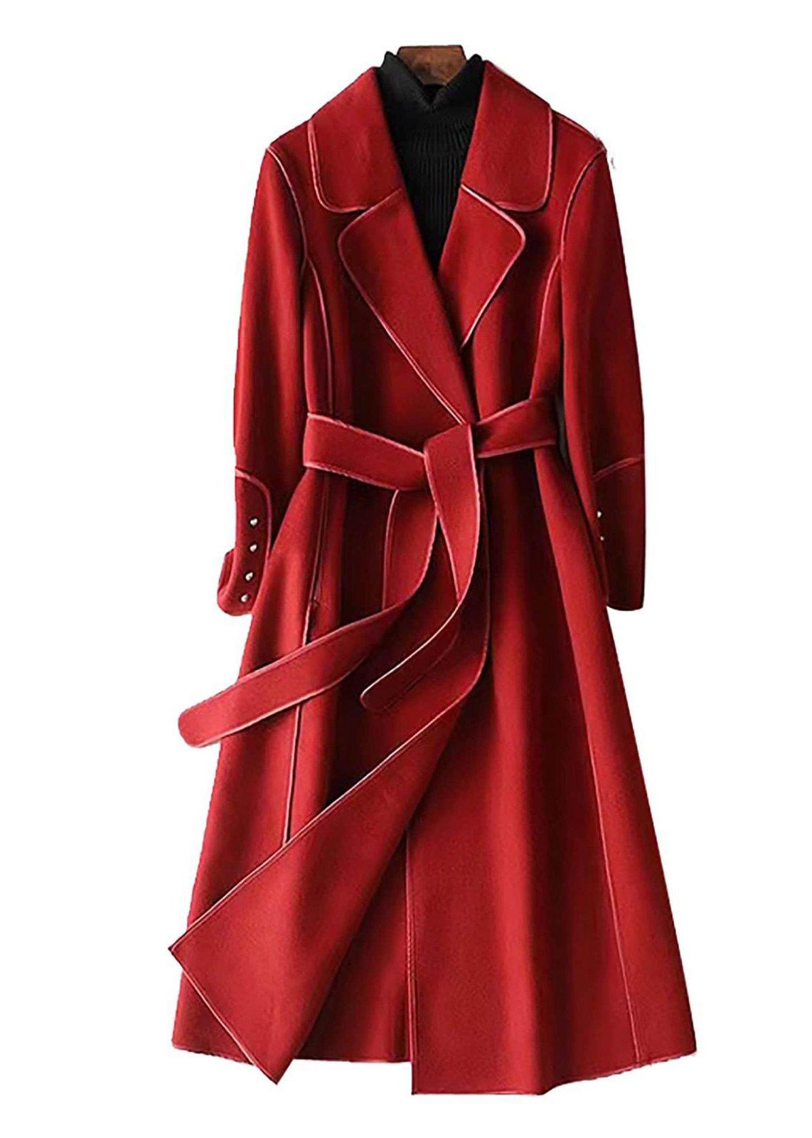 Kayla Belted Double Face Wool Coat