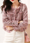 pink tweed short jacket