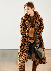 Leopard Rex Rabbit Fur Coat