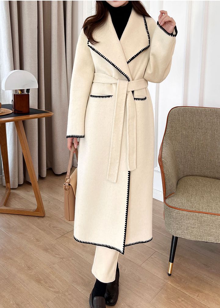 Vivian Seven Women Long Maxi Wool Coat,Coffee Wool Long Coat,Black Full Length Wool overcoat,Winter Coat women,Thicken Woolen Coat,Plus Size Reefer Coat Xs /