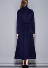 Women's Stand Collar Fit & Flare Wool Blend Coat