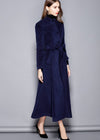 Women's Stand Collar Fit & Flare Wool Blend Coat