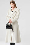 Women's Verda Wool Blend Double Breasted Fit & Flare Coat White