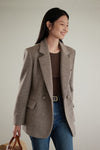 wool blend blazer women