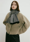 Women's Winter Striped Colorblock Wool Blend Scarf