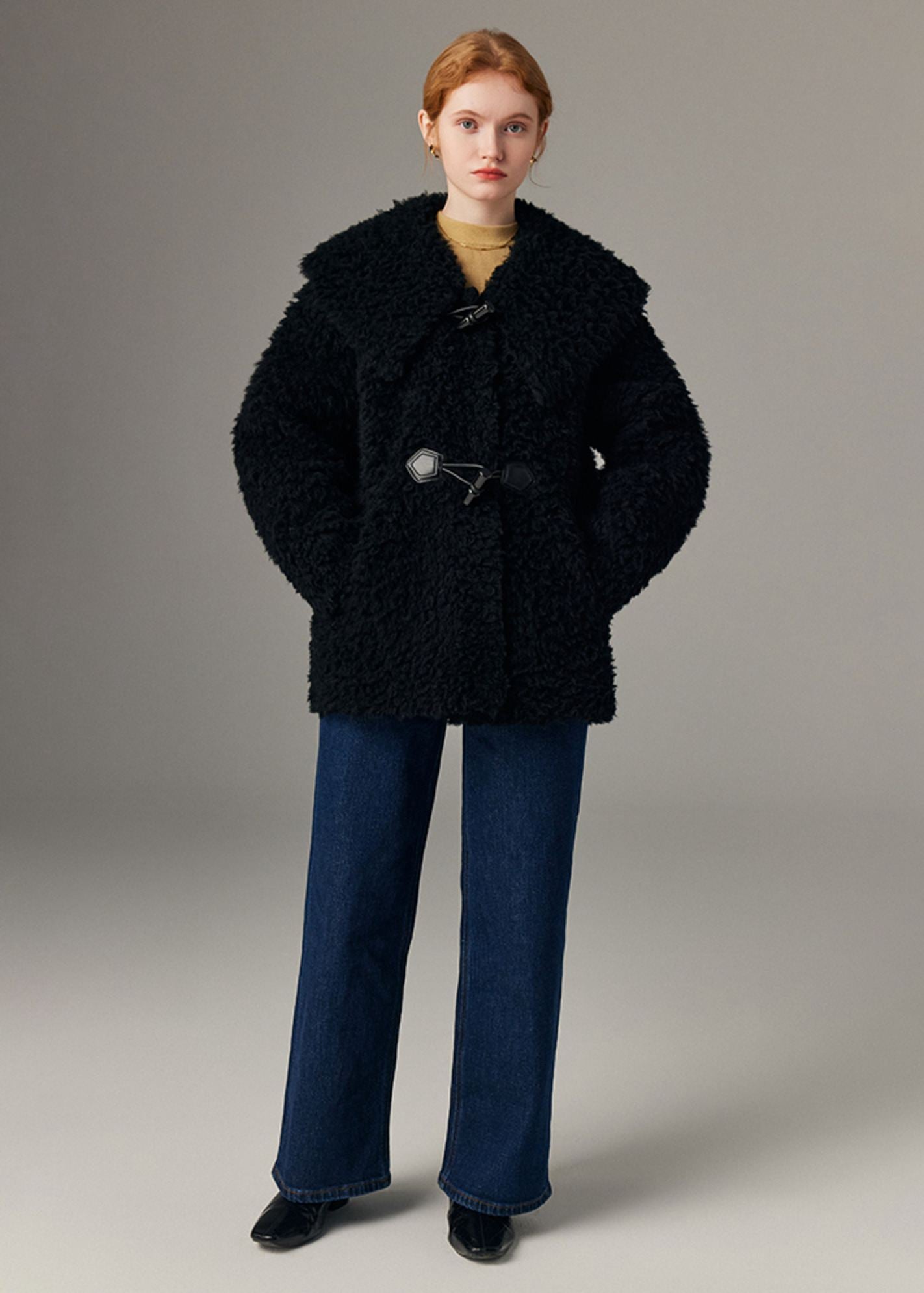 Big Spread Collar Wool Fur Coat – Vivian Seven