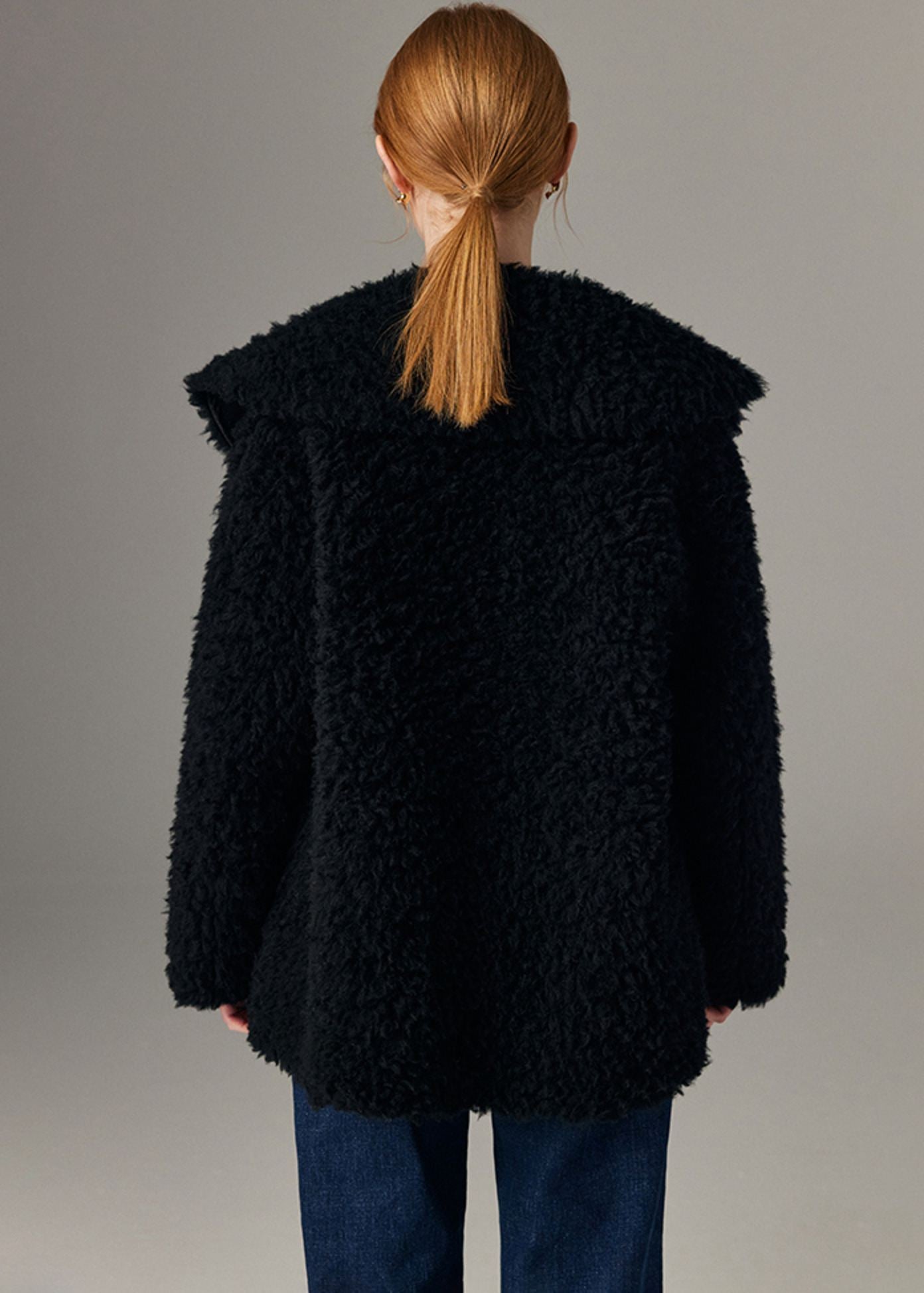 Big Spread Collar Wool Fur Coat – Vivian Seven