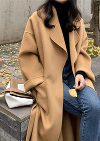 Women's winter wool long coat