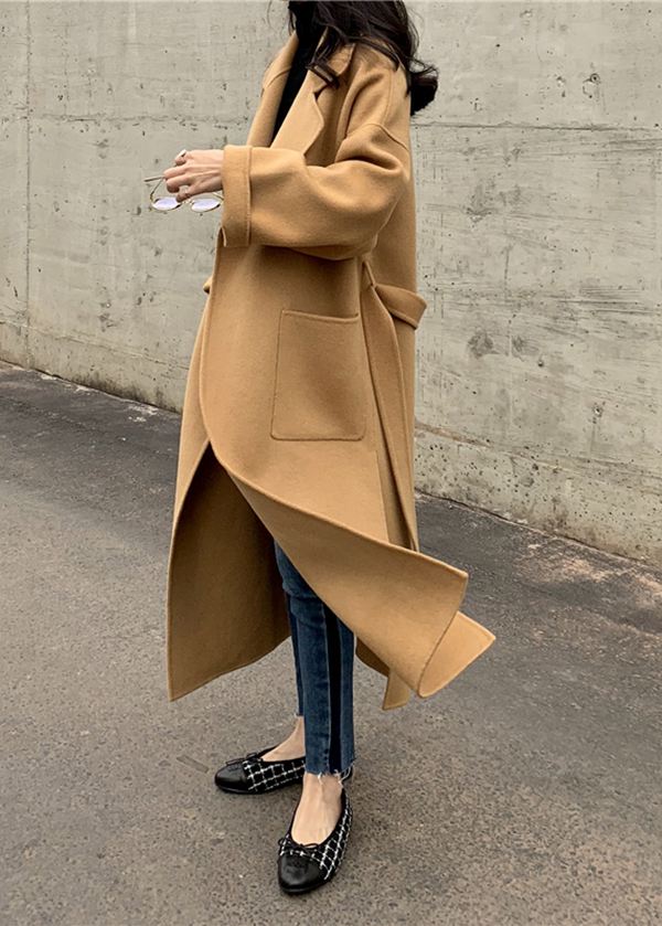 Women's winter wool long coat