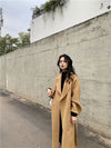 Women's winter wool long coat