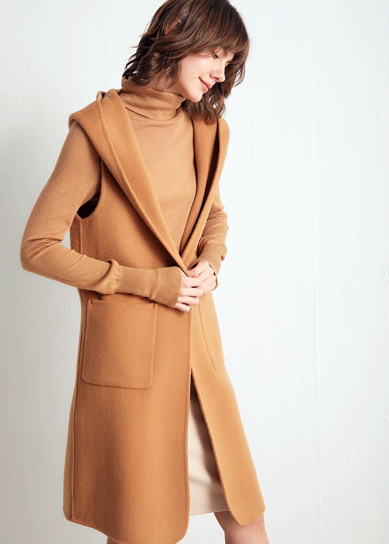 Wool Long Relaxed Vest – Vivian Seven