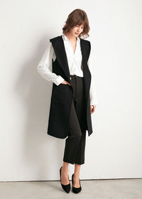 Wool Long Relaxed Vest