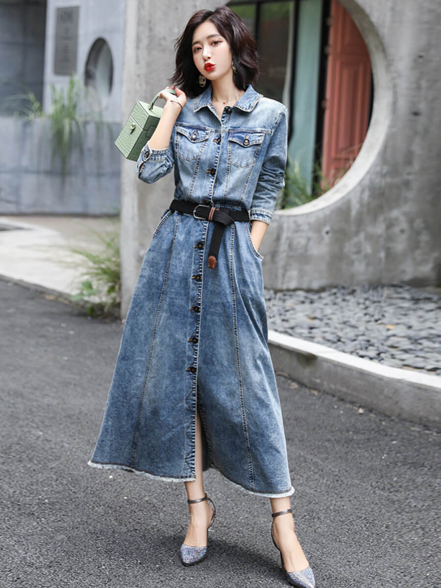 Spring And Summer New Women Sexy Sleeveless Denim Dress Casual Thin Section  Dresses -EPROLO