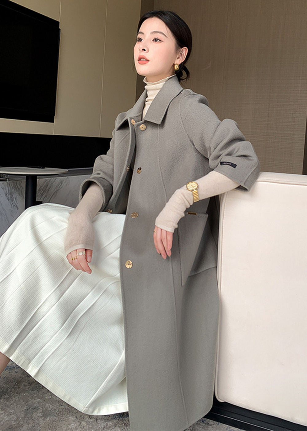 Walk This Way Double Face Wool Coat – Vivian Seven