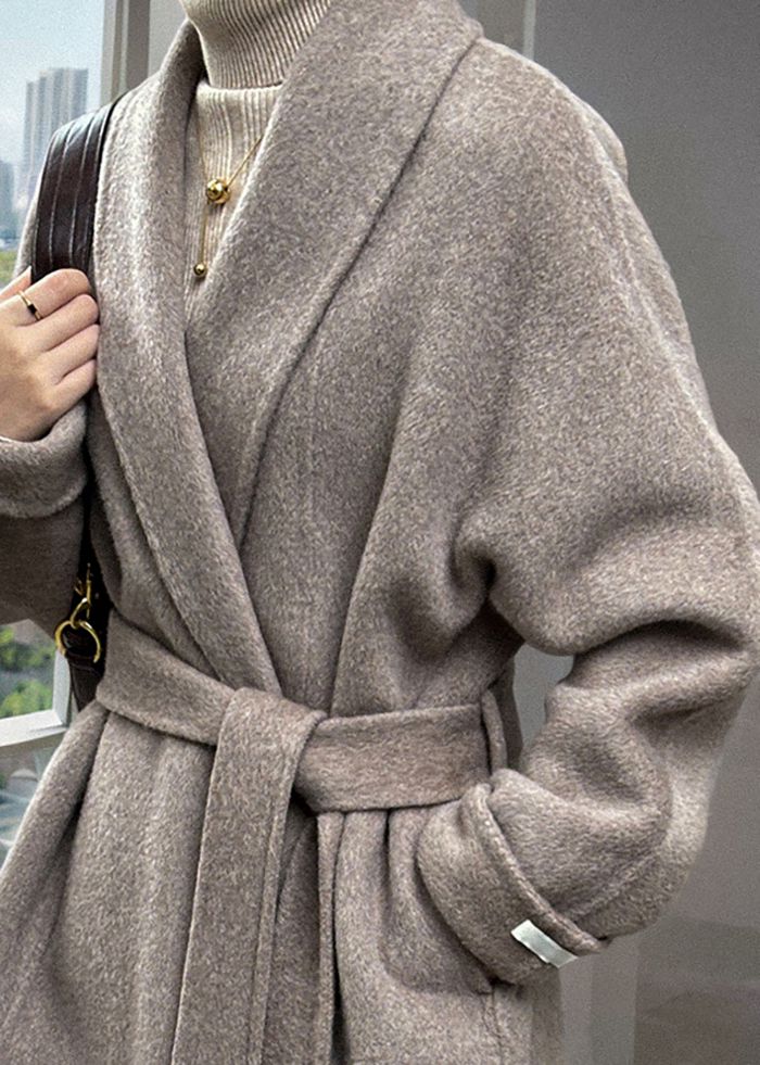【VICTIM】WOOL BIG COAT Oversize Wrap Long Wool Coat – Vivian Seven