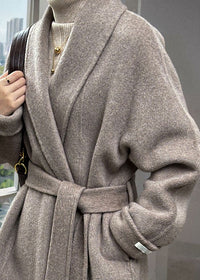 Gray Wool Long Coat