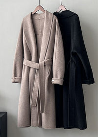 Wrap Wool Long Coat