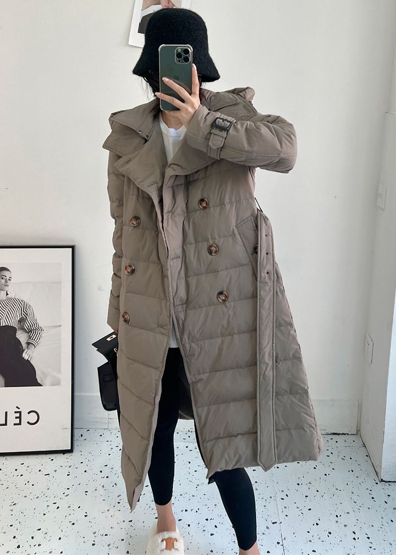 grey down coat