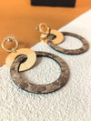 Acrylic Big Circle Hoop Drop Statement Earrings