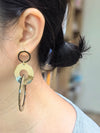 Acrylic Big Circle Hoop Drop Statement Earrings