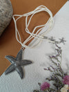 Bohemian Starfish Pendant Long Cord Necklace